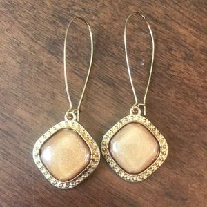 Gold plated dangle earrings
